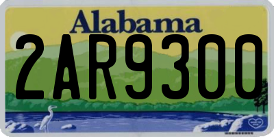 AL license plate 2AR9300