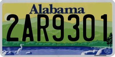 AL license plate 2AR9301