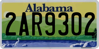 AL license plate 2AR9302