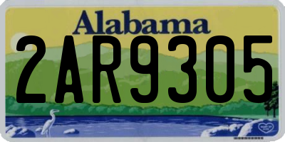 AL license plate 2AR9305