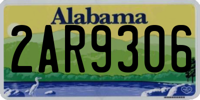 AL license plate 2AR9306