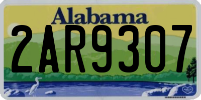 AL license plate 2AR9307
