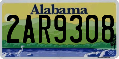 AL license plate 2AR9308