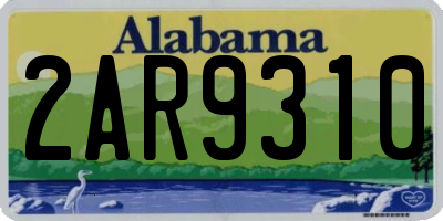 AL license plate 2AR9310