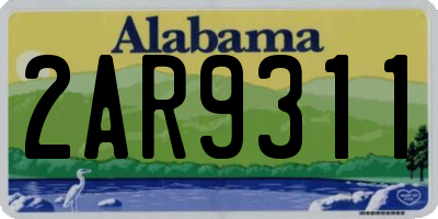 AL license plate 2AR9311
