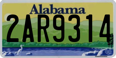 AL license plate 2AR9314
