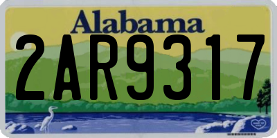 AL license plate 2AR9317