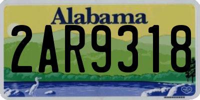 AL license plate 2AR9318