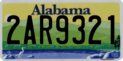 AL license plate 2AR9321