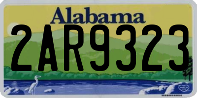 AL license plate 2AR9323