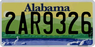 AL license plate 2AR9326