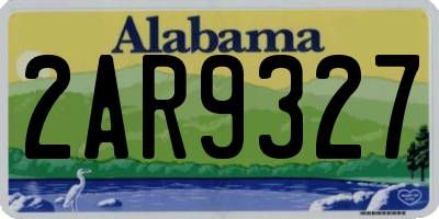 AL license plate 2AR9327
