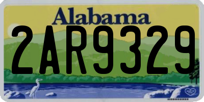 AL license plate 2AR9329