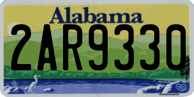 AL license plate 2AR9330