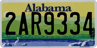 AL license plate 2AR9334