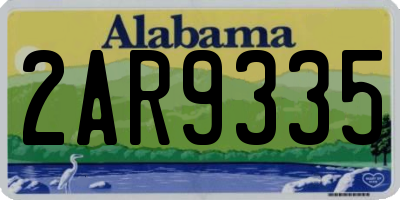 AL license plate 2AR9335