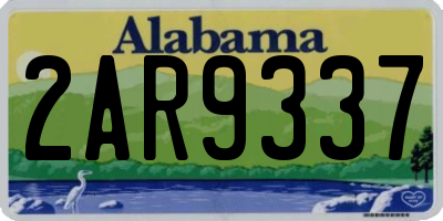 AL license plate 2AR9337