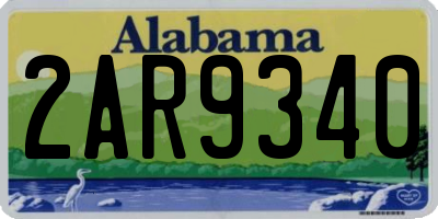 AL license plate 2AR9340