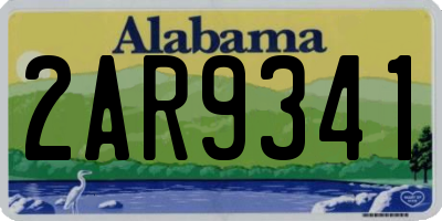 AL license plate 2AR9341