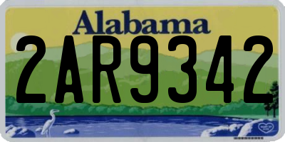 AL license plate 2AR9342