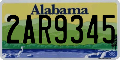 AL license plate 2AR9345