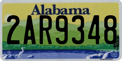 AL license plate 2AR9348