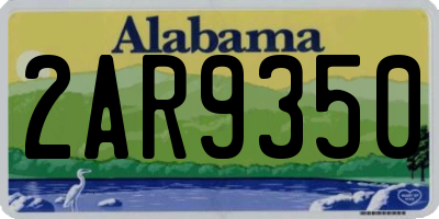 AL license plate 2AR9350
