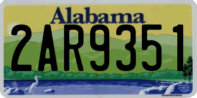 AL license plate 2AR9351