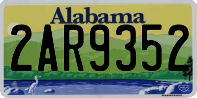 AL license plate 2AR9352