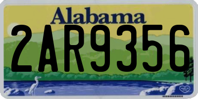 AL license plate 2AR9356