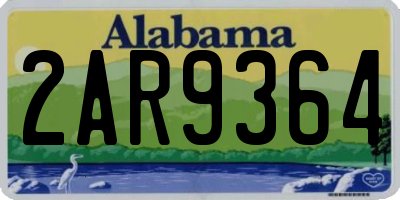 AL license plate 2AR9364