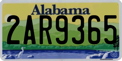 AL license plate 2AR9365