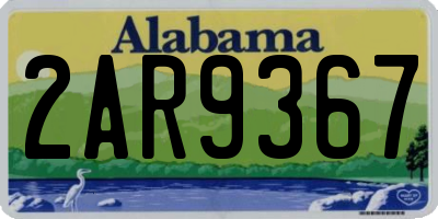 AL license plate 2AR9367
