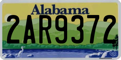 AL license plate 2AR9372