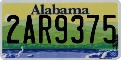 AL license plate 2AR9375