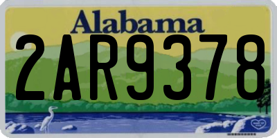 AL license plate 2AR9378