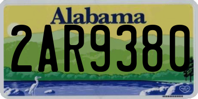 AL license plate 2AR9380