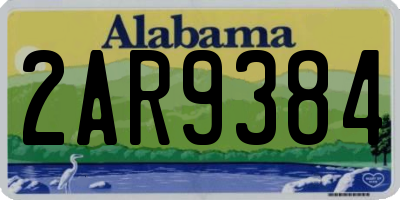 AL license plate 2AR9384