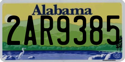 AL license plate 2AR9385