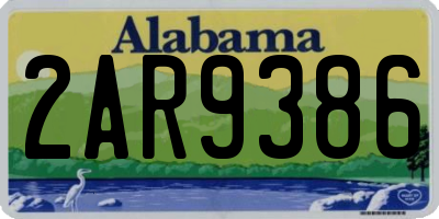 AL license plate 2AR9386