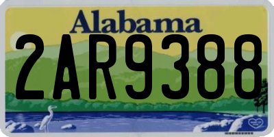 AL license plate 2AR9388