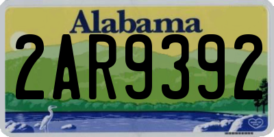 AL license plate 2AR9392