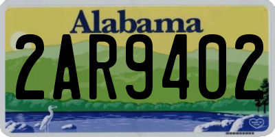 AL license plate 2AR9402