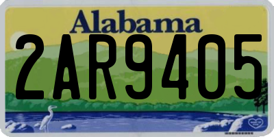AL license plate 2AR9405