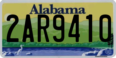 AL license plate 2AR9410