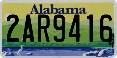 AL license plate 2AR9416