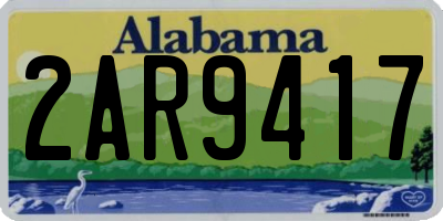 AL license plate 2AR9417