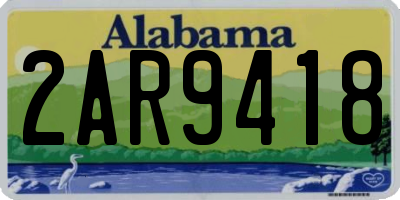 AL license plate 2AR9418