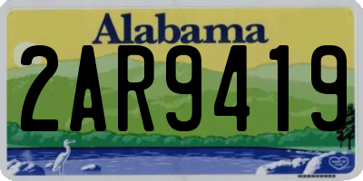 AL license plate 2AR9419