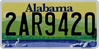 AL license plate 2AR9420